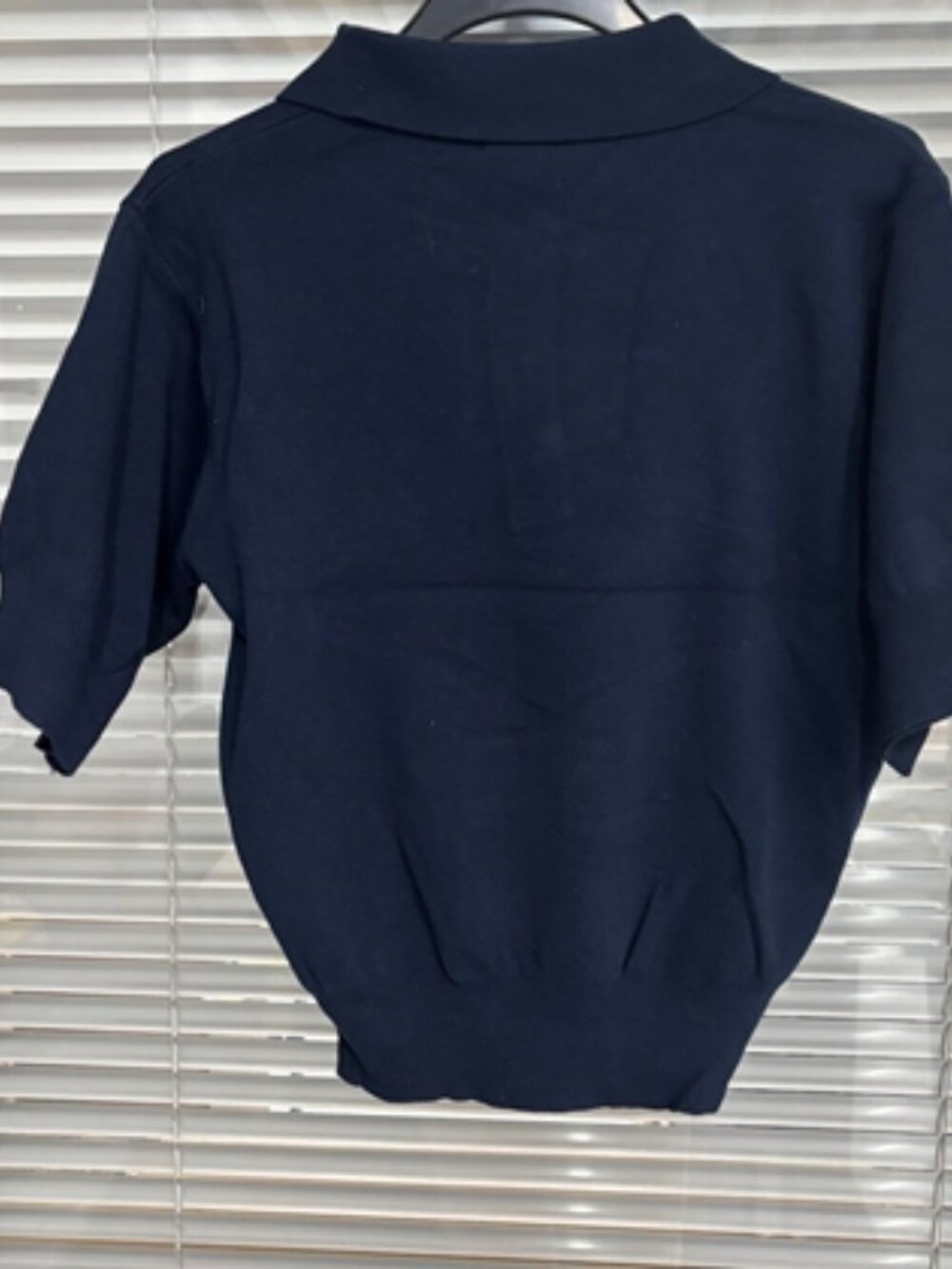 🦄MIU MIU🦄 dark blue knit polo short-sleeved top - Picture 6 of 6